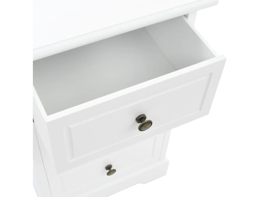 Brown wood-effect bedside table 35x32x59 cm 1402106