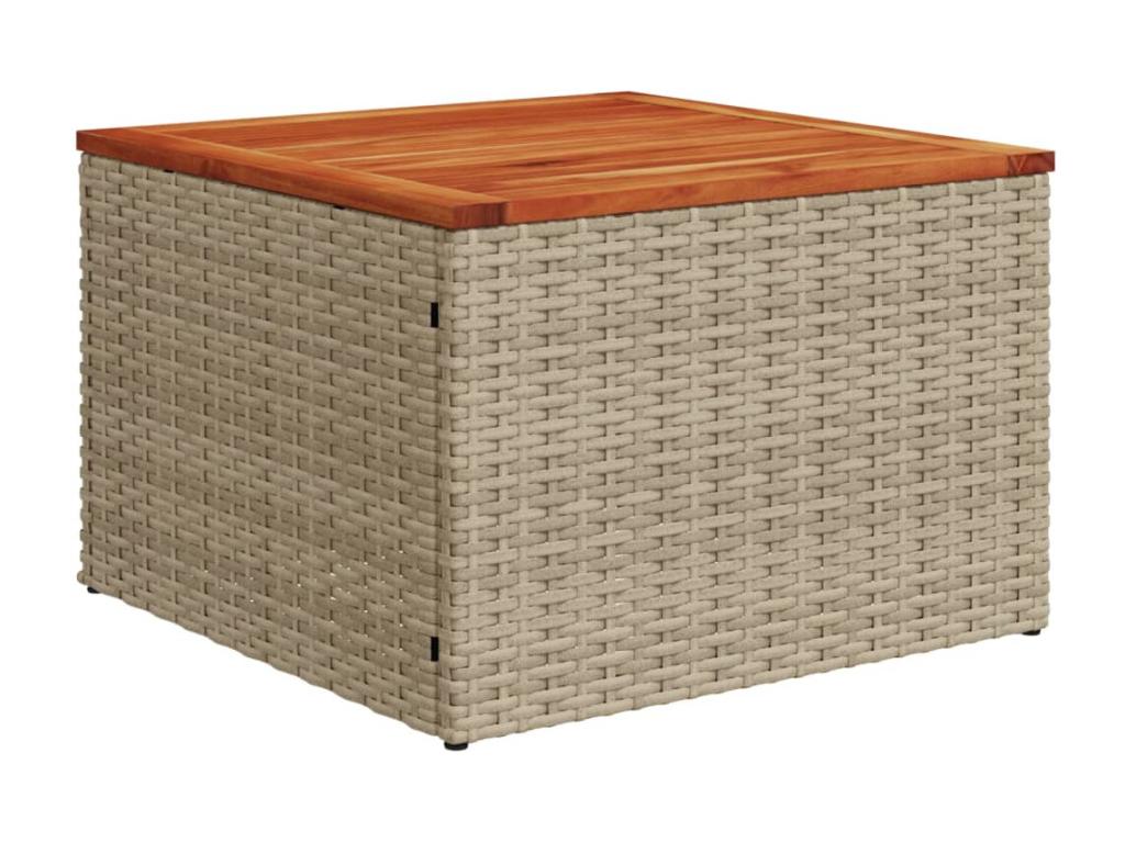 Garden furniture set with cushions, 14 pieces, beige woven resin