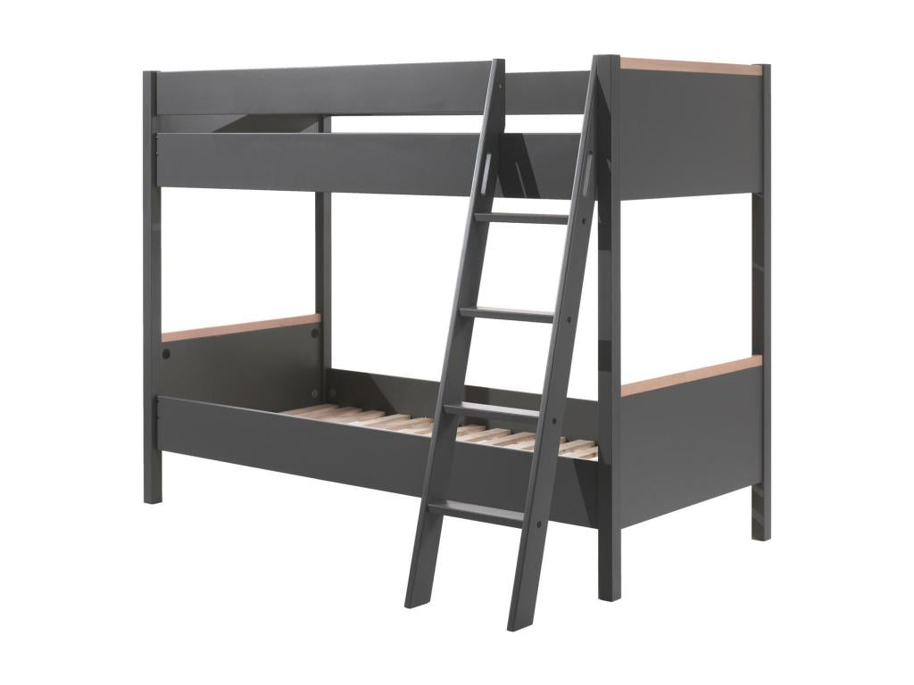 Homzora BB005 Bunk Beds 90x200 cm Graphite