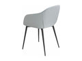 Homzora velvet and eco-leather chair with black steel legs - Set of 2 - Homzora Color 55