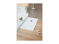 Homzora extra-flat 90x180 cm shower tray with slate-effect rectangular surface, white