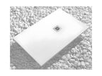 Homzora extra-flat 90x180 cm shower tray with slate-effect rectangular surface, white