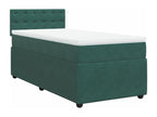 Homzora bed base with mattress, dark green, 90x200 cm