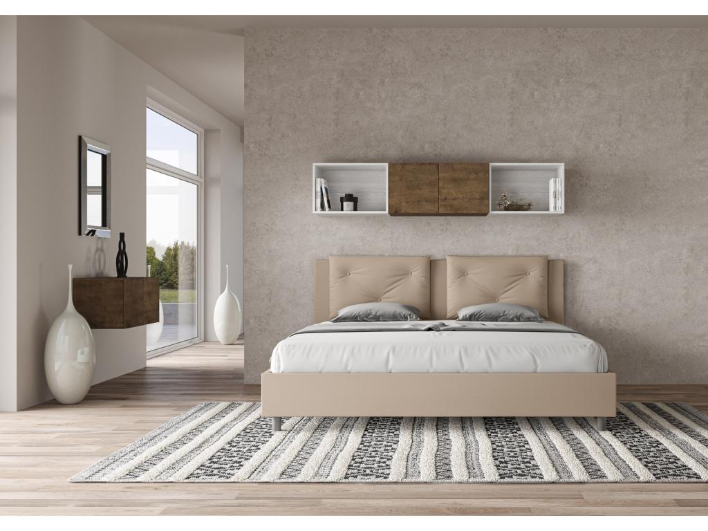 Doucezen bed size without slatted base, upholstered 200x210 cm, Doucezen faux leather