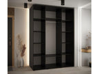 Homzora 3-Door Sliding Wardrobe 235.2/170/60 3 Doors Black/White/Black