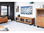 Homzora - TV stand in heartwood beech with a natural oil finish