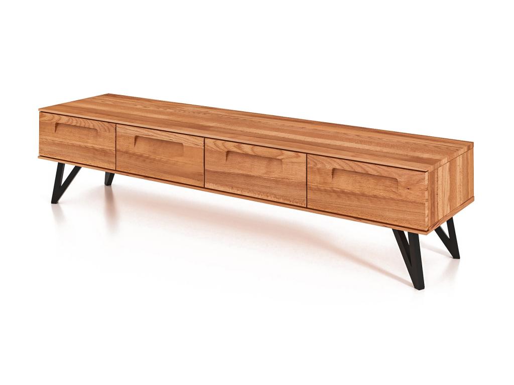 Homzora - TV stand in heartwood beech with a natural oil finish