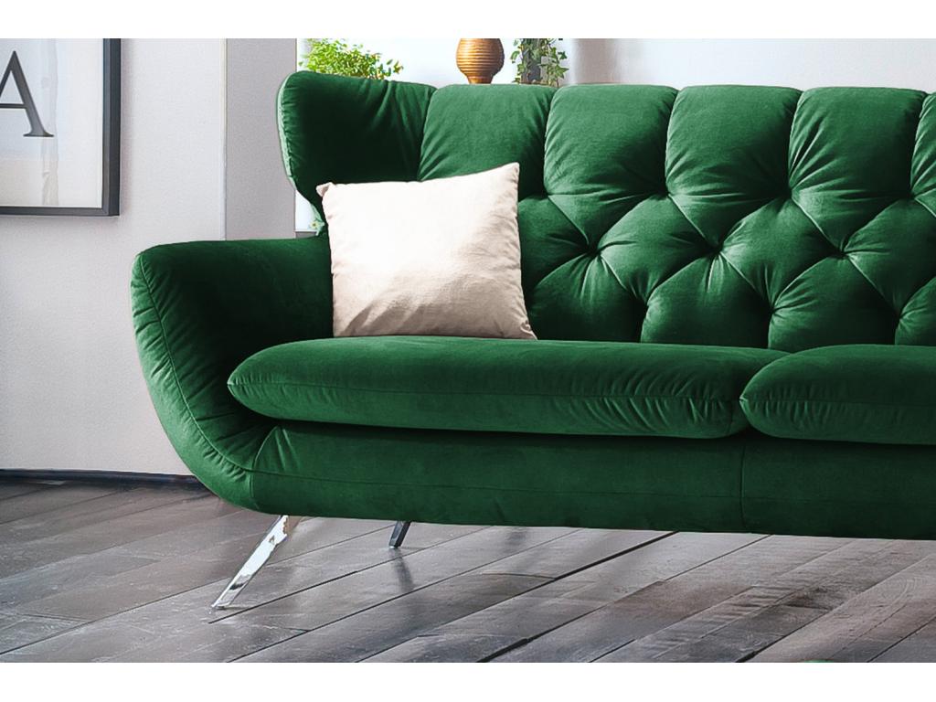 Sofa - Emerald Green Velvet - CHARM
