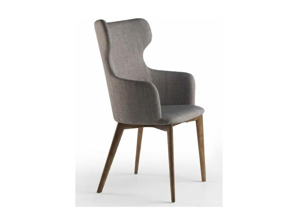 Chair with fabric armrests and ash wood legs - Homzora color 30