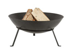 Round metal fire pit on stand, 49.5 x 24.5 cm