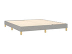 Upholstered bed base with mattress, light grey, 180x200cm, fabric