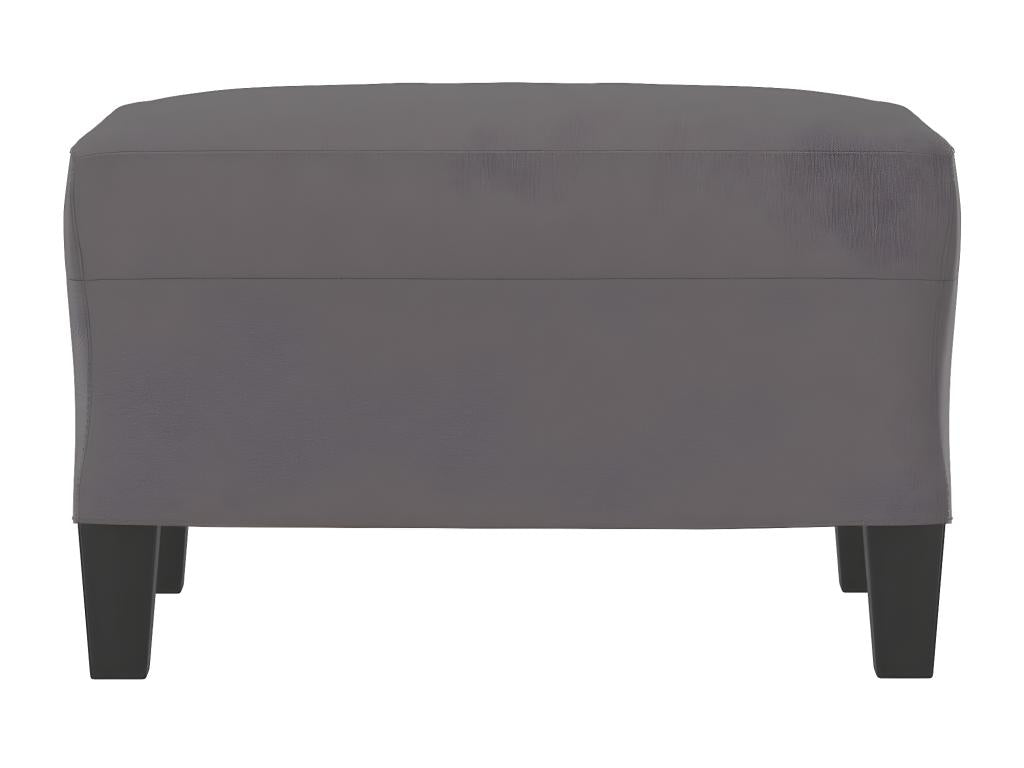 Grey Footrest 60x50x41 cm Faux Leather