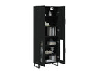 Highboard, Black, 69.5x34x180 cm, Engineered Wood