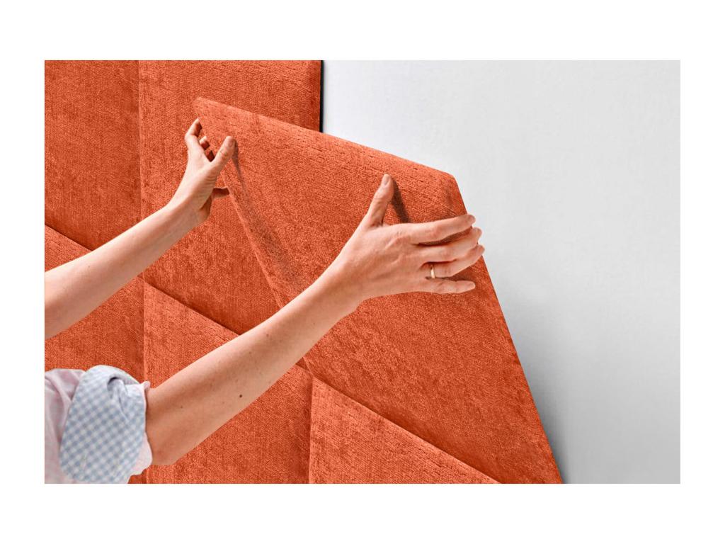 Homzora Upholstered Headboard in Eco-Friendly Wool, Composed of Interchangeable Self-Adhesive Panels, Luxury Upholstered Bedroom, Homzora 200 cm