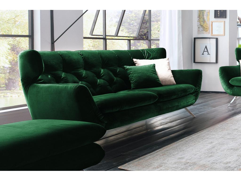 Sofa - Emerald Green Velvet - CHARM