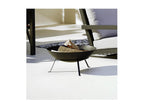 Round metal fire pit on stand, 49.5 x 24.5 cm