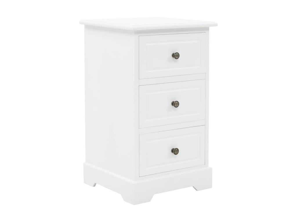 Brown wood-effect bedside table 35x32x59 cm 1402106