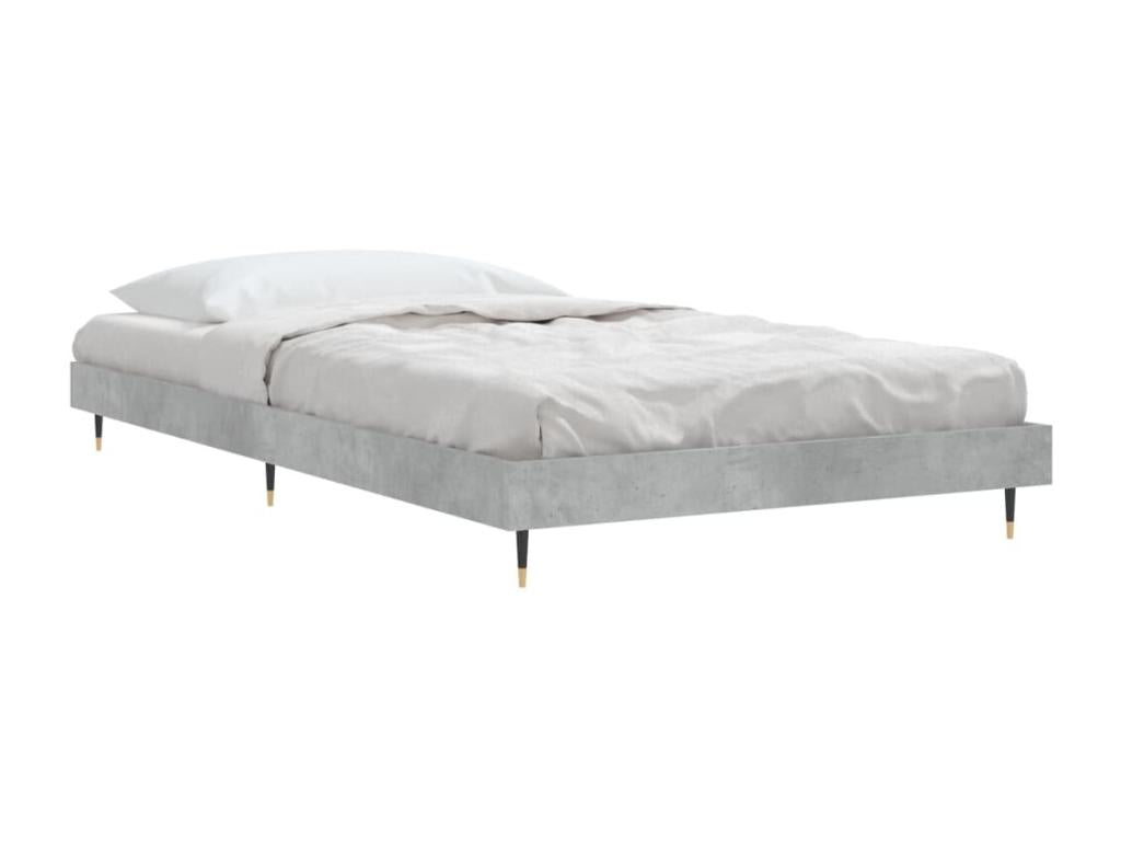 Bed frame without mattress, concrete grey, 90x200 cm