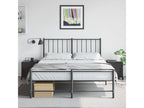 2-piece black bedside tables, 36x39x43.5 cm, steel