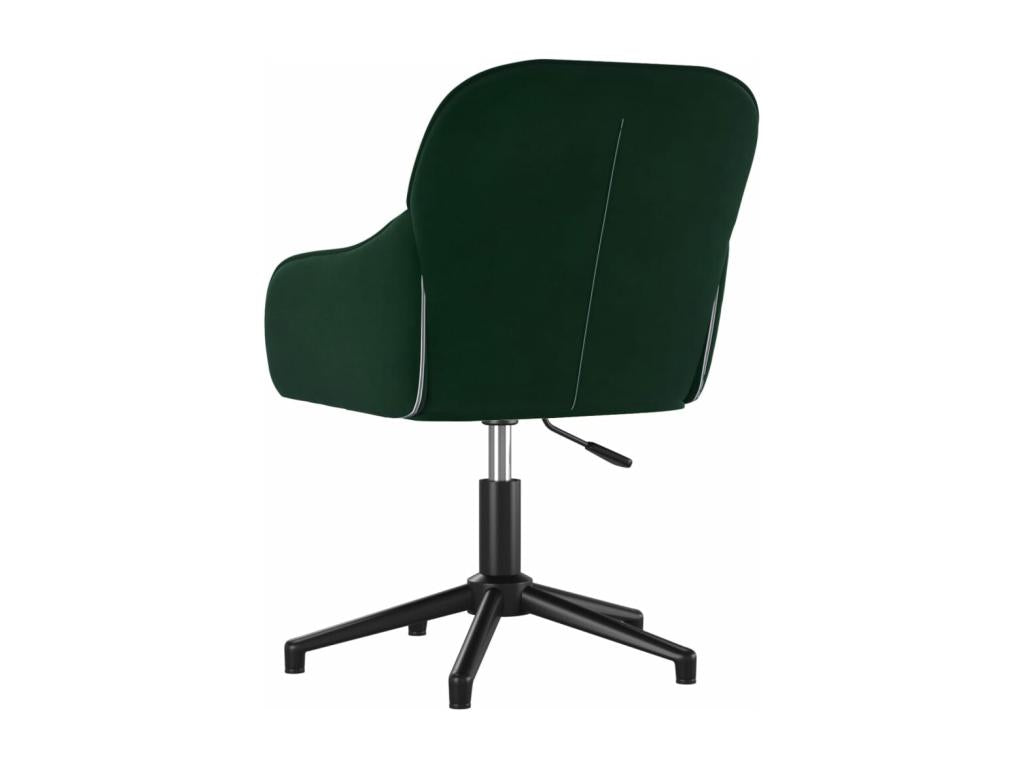 Swivel dining chairs, set of 2, dark green velvet