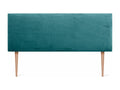 Homzora Plain Corduroy Headboard 110x115 with Bed Legs 105 - Turquoise