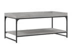 Homzora grey coffee table 100x49x45 engineered wood