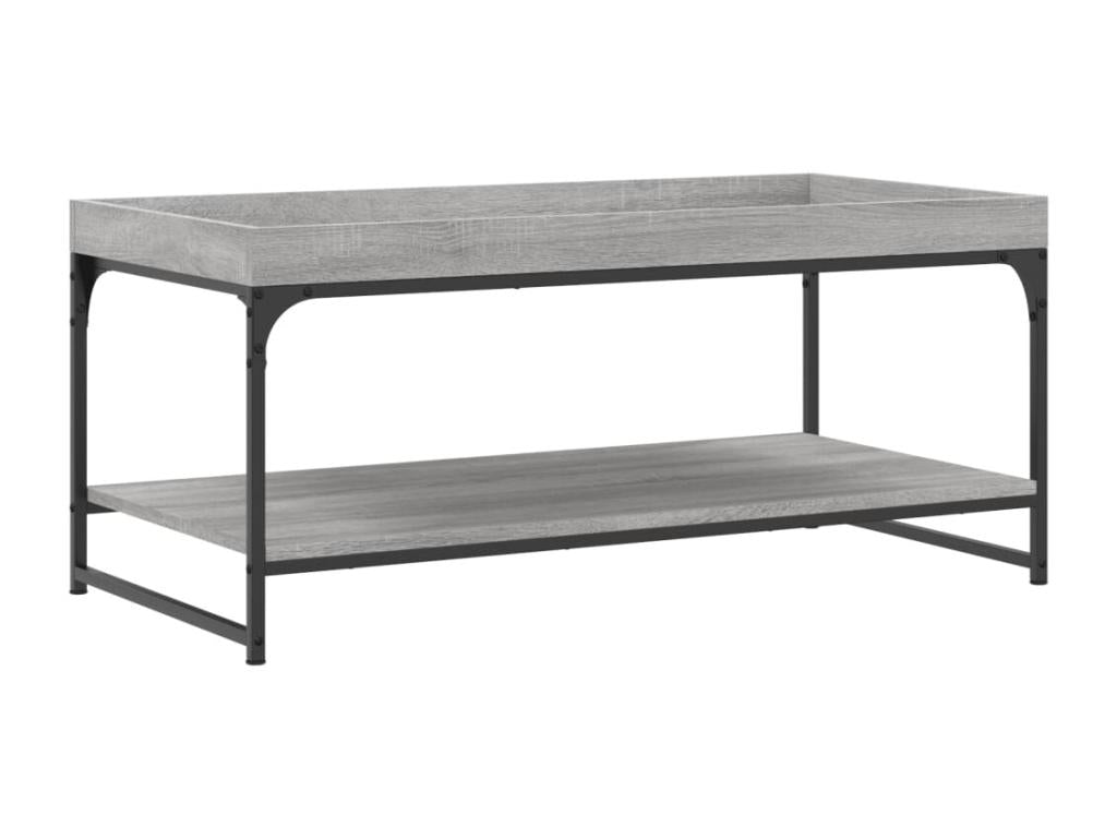Homzora grey coffee table 100x49x45 engineered wood