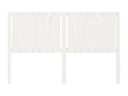 White headboard 165.5x4x100 cm Solid pine wood