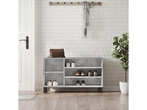 Shoe cabinet, concrete grey, 102x36x60 cm, engineered wood