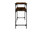 Smoked oak console table, 100x35.5x75 cm, engineered wood