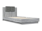 Homzora grey bed frame without mattress 100x200 cm