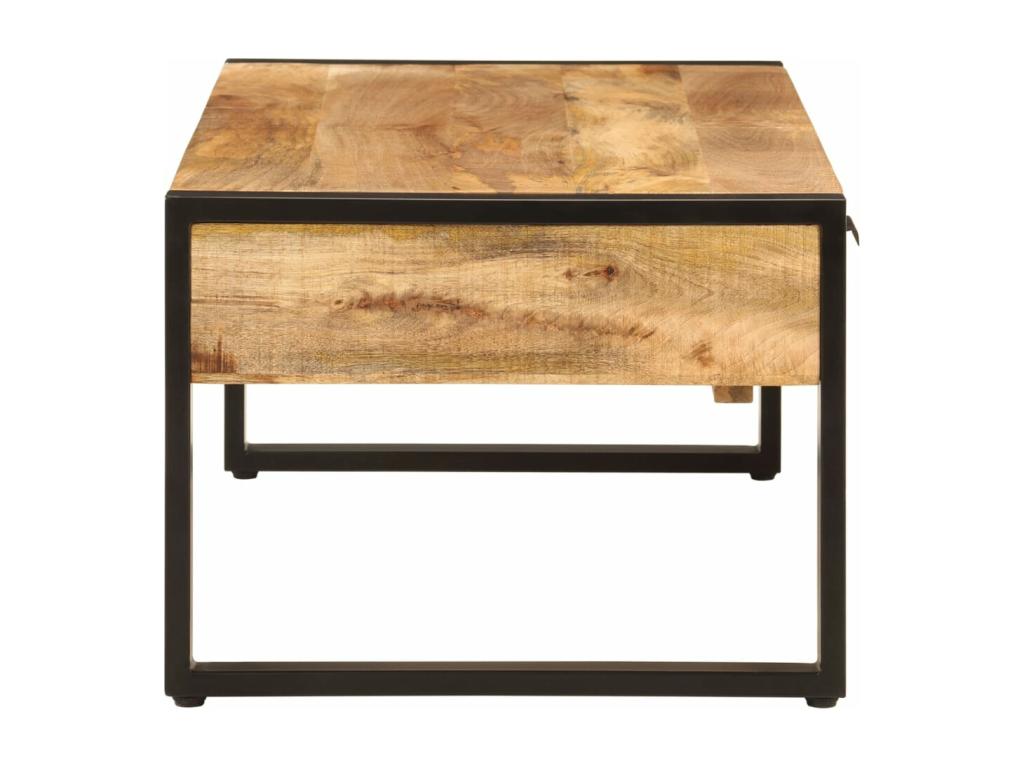 Coffee table 100x54x40 cm solid mango wood and iron