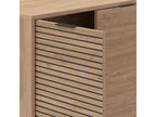 Homzora - 2-Door Storage Unit with Wood Look, Slatted Metal Feet