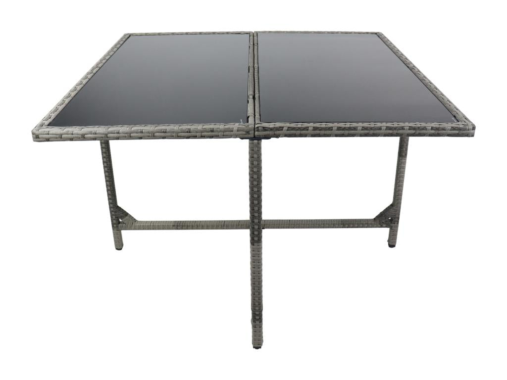 Doucezen Rattan Balcony Table Garden Camping Table 110x110 Raloso