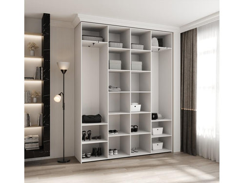 Como 2 245.5/190/40 4-door hinged door wardrobe, white/black