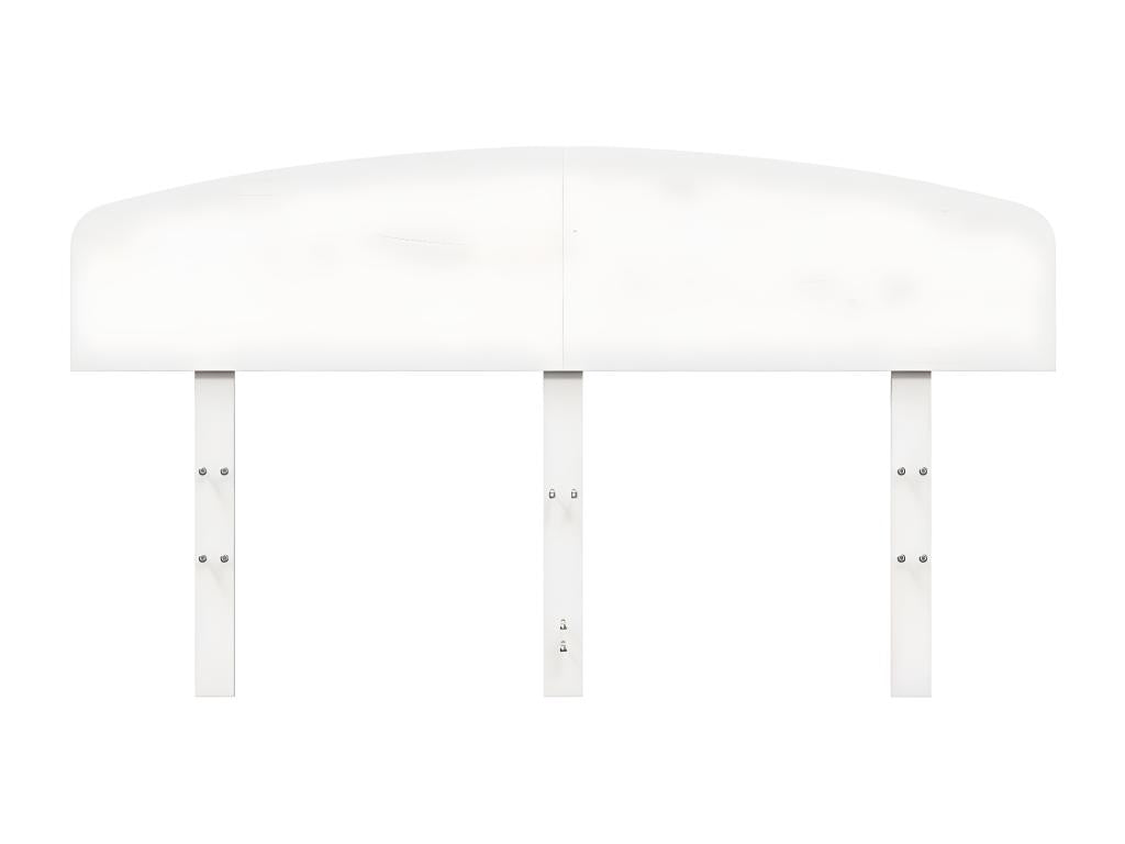 White headboard 140 cm solid pine wood