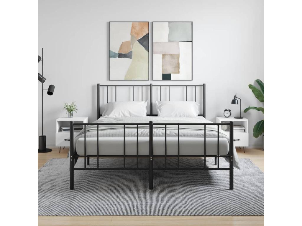 Bedside tables, 2 pcs, glossy white, 40x35x47.5