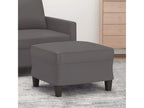 Grey Footrest 60x50x41 cm Faux Leather