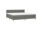 Homzora bed base and mattress with LED, Dark Grey, 200x200