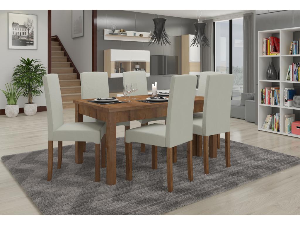 Brown wooden chair with choice of fabric, Zakria-Fabric 27118