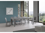 Homzora extendable table 90x90/246 cm Concrete Grey