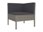 Garden furniture set, grey resin, 60x60x35 cm, 02 0015858