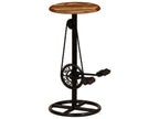 Bar stools, 2 pcs, reclaimed solid wood