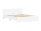 White bed frame without mattress, 150x200 cm