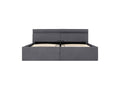 Homzora 180x200 Dark Grey Fabric LED Storage Bed