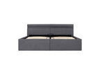 Homzora 180x200 Dark Grey Fabric LED Storage Bed