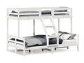 Bunk bed 80x200/120x200 cm white solid pine wood