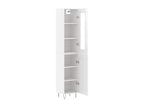 High-gloss white sideboard, 34.5x34x180 cm, engineered wood