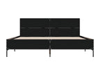 Black bed frame without mattress, 120x200 cm