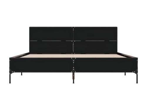 Black bed frame without mattress, 120x200 cm